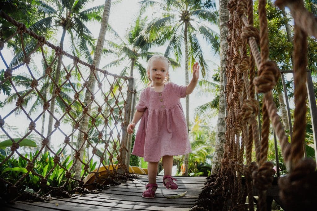 What does adhd do to you? This small child wanders over a bridge as she fuels her curiosity.