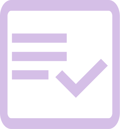A purple checklist icon representing Goally's visual schedule builder