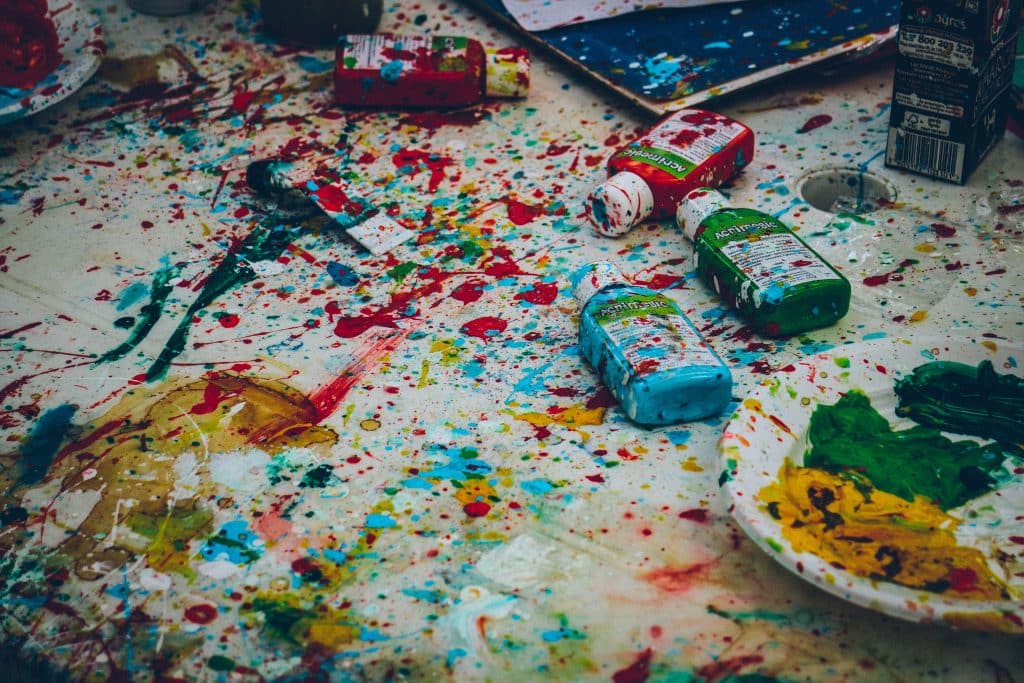 What does untreated ADHD look like in children? A child made a huge mess here while painting when they got bored.