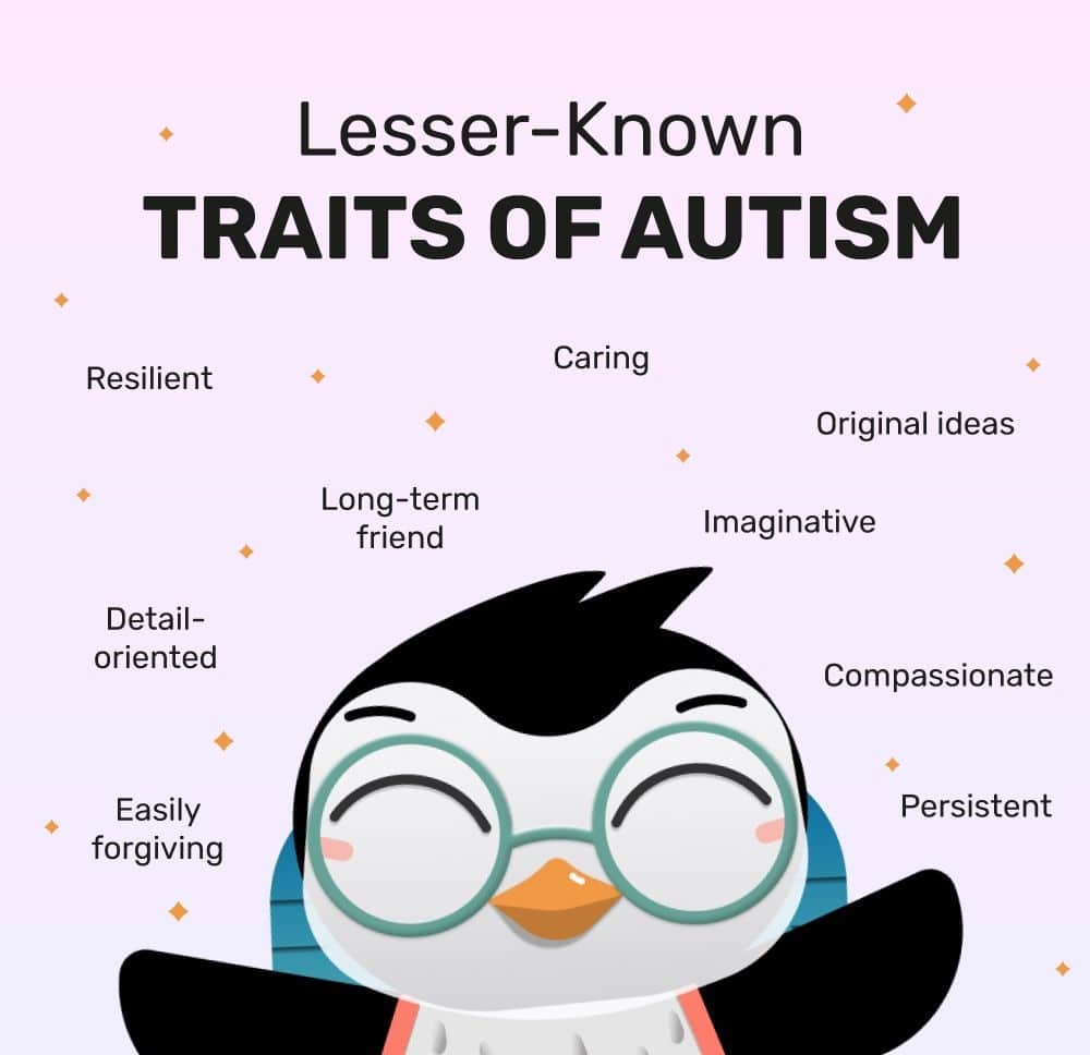 autism spectrum therapies. Lesser-Known Traits of Autism infographic.