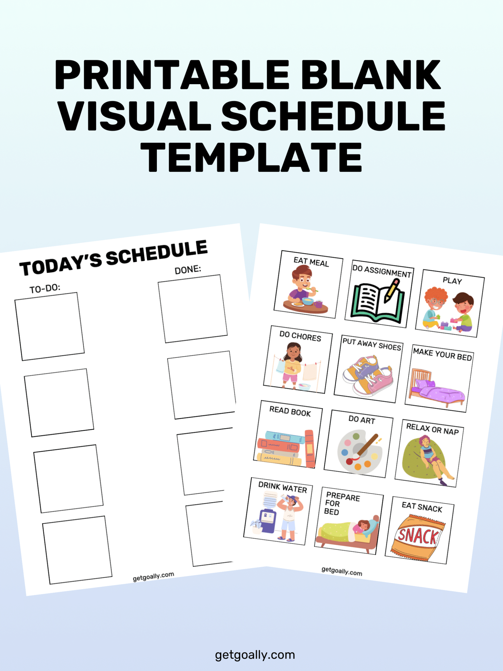 Free Printable Blank Visual Schedule Template Image To U
