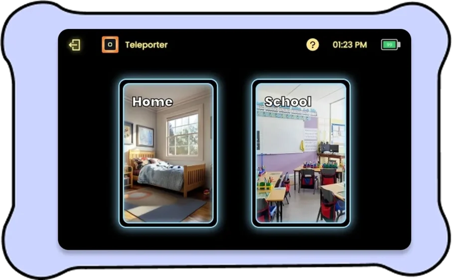 teleporter app, visual aac